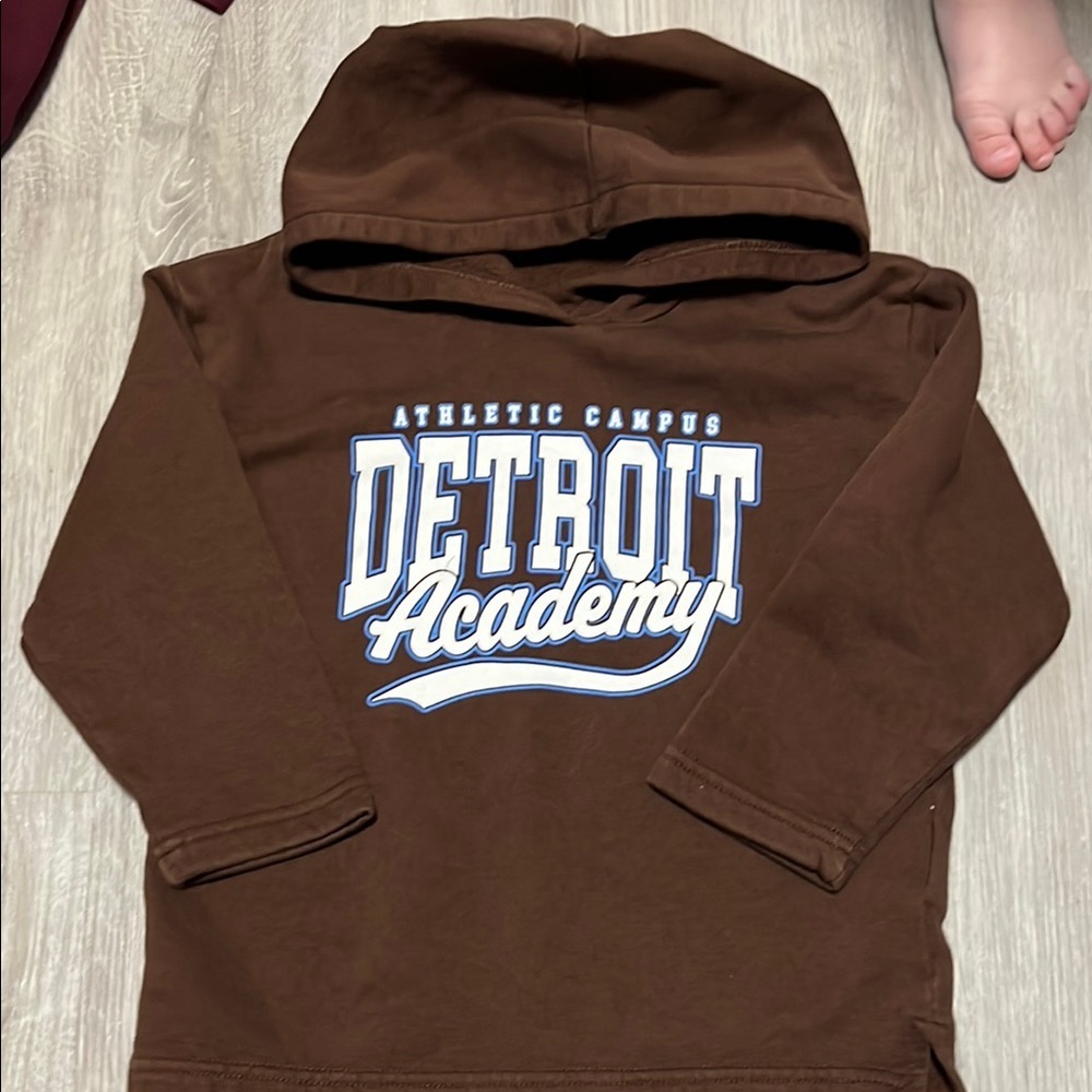 4/$30 Detroit Academy Brown Kids Hoodie